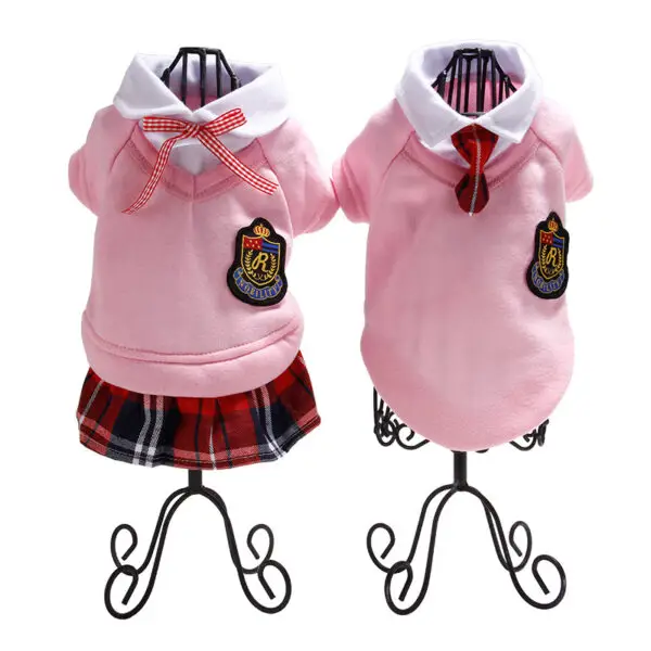 Pet Clothes, Campus Clothes, Dog Couple Clothes, Small And Medium-Sized Dogs, Campus Clothes, Suits, Skirts, Pet Clothes - Image 2