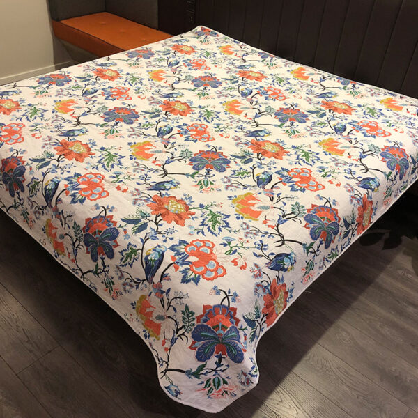 New Printed Bed Cover Three-piece Korean Style Simple Style Bedding Embroidered Bed Sheet - Image 2