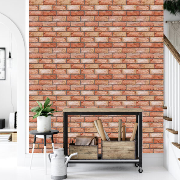 Rose Print 3d Three-dimensional Wall Stickers Wall Skirt Stickers Self-adhesive Brick Pattern Creative Wallpaper Wallpaper Refurbishment Factory Wholesale - Image 3