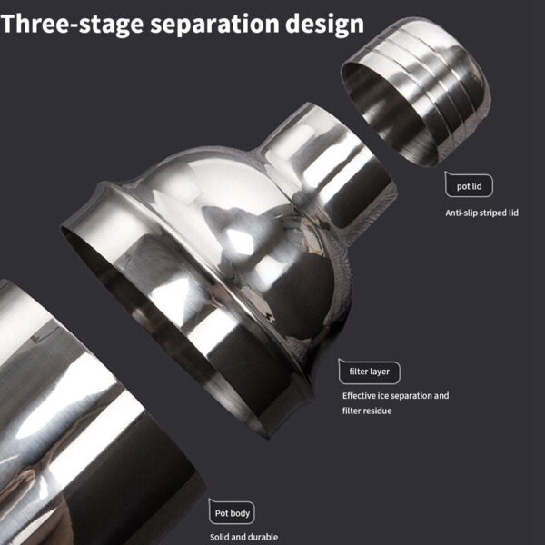 Stainless Steel Bartender Set, Shaker Set, - Image 2