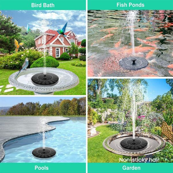 Solar Fountain Pool Garden Water Fountain Outdoor Bird Bath Courtyard Fountain Floating Fountain - Image 2