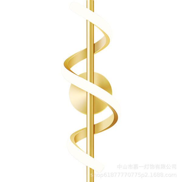 Bedside Wall Lamp Light Luxury Modern Simple Creative Spiral Bedroom Wall Lamp Minimalist Led Living Room TV Background Wall Lamp - Image 5
