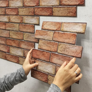 Rose Print 3d Three-dimensional Wall Stickers Wall Skirt Stickers Self-adhesive Brick Pattern Creative Wallpaper Wallpaper Refurbishment Factory Wholesale