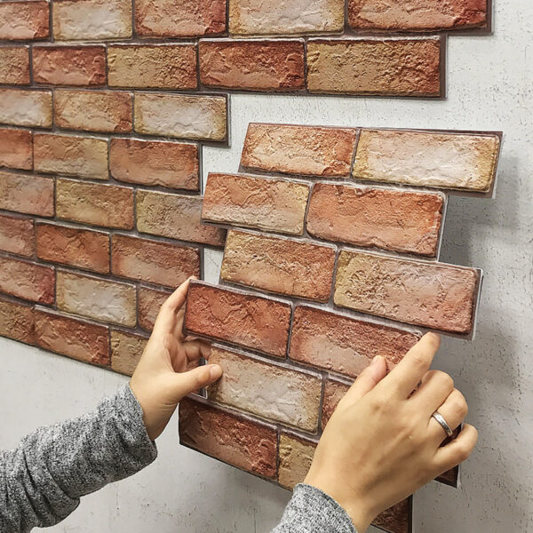 Rose Print 3d Three-dimensional Wall Stickers Wall Skirt Stickers Self-adhesive Brick Pattern Creative Wallpaper Wallpaper Refurbishment Factory Wholesale