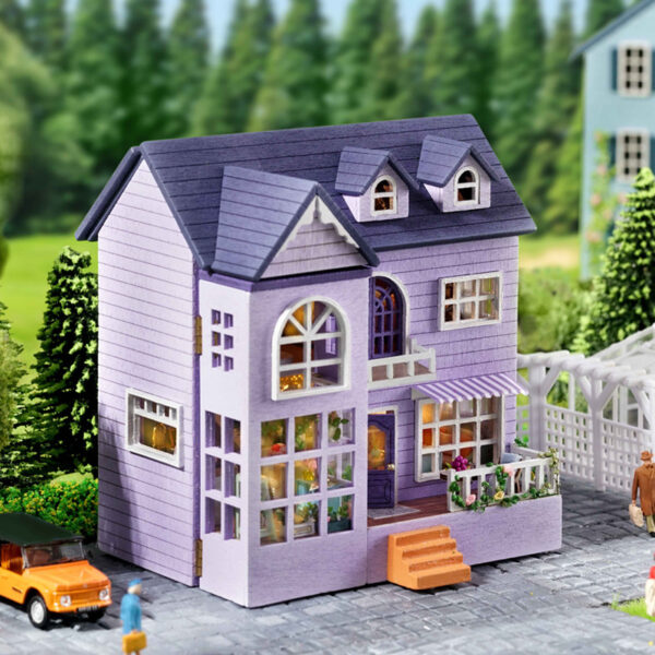 Diy House Moto Manor-Happy Manor Wooden Handmade Open And Open Self-made Multi-level Gift Giving Female - Image 4