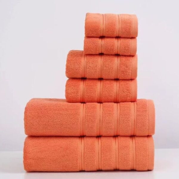 Cotton Square Towel Towel Bath Towel Six-piece Towel Plain Household Absorbent Cotton Towel - Image 4