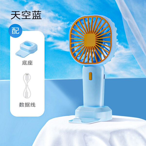 New Small Fan USB Charging Handheld Fan Portable Portable Fan Desktop Student Mini Fan - Image 5