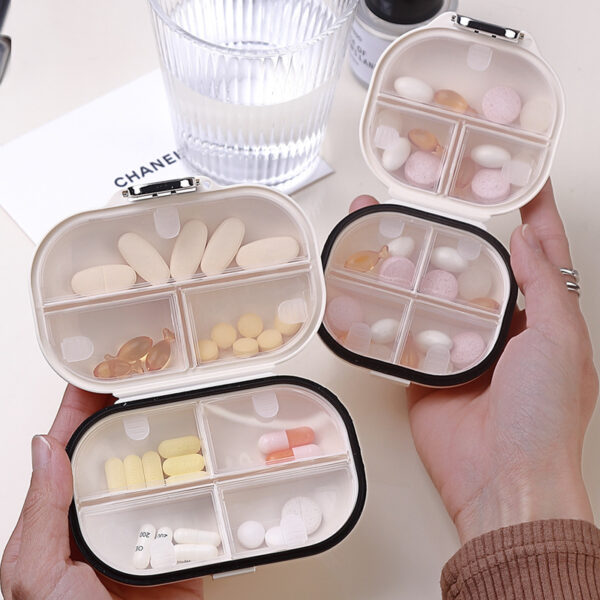 Seven-Day Portable Pill Box Packaging Box, Outdoor One-Week Travel Pill Jewelry Mini Shell Storage Sealed Box - Image 2