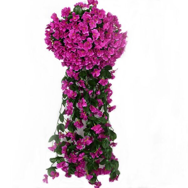 Simulation Violet Wedding Wall Silk Flower Balcony Decoration Fake Flower 18 Heads Hydrangea Decorative Flowers - Image 3