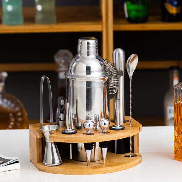 Stainless Steel Bartender Set, Shaker Set, - Image 4